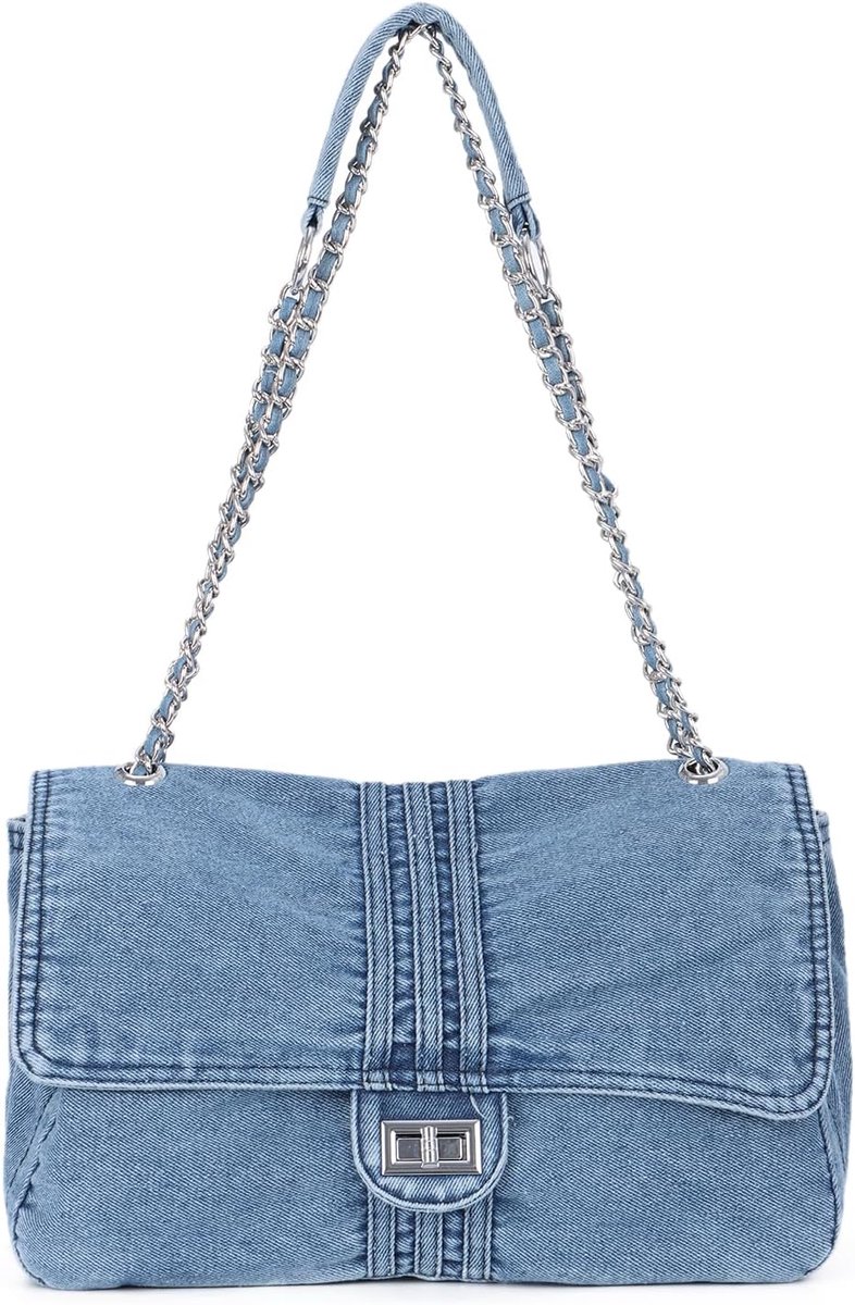 Schoudertas dames - denim - retro canvas - casual reistas - ShopVlot