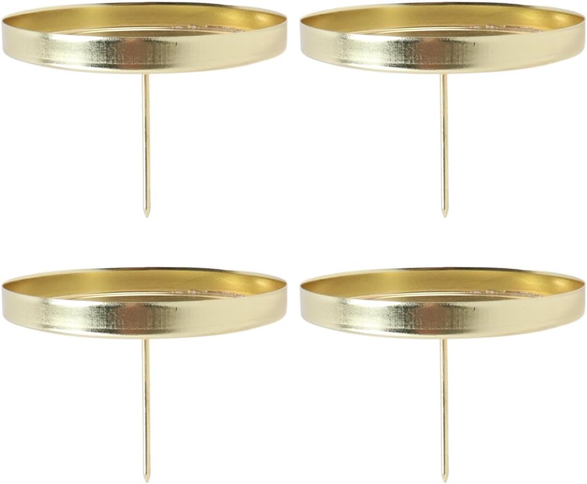 Metalen kandelaar set van 4 - goud - stabiel ontwerp - perfect voor feestdecoraties - ShopVlot