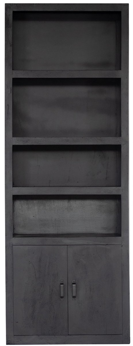 Giga Meubel Wandkast Xander - Zwart Mangohout - 80x45x220cm
