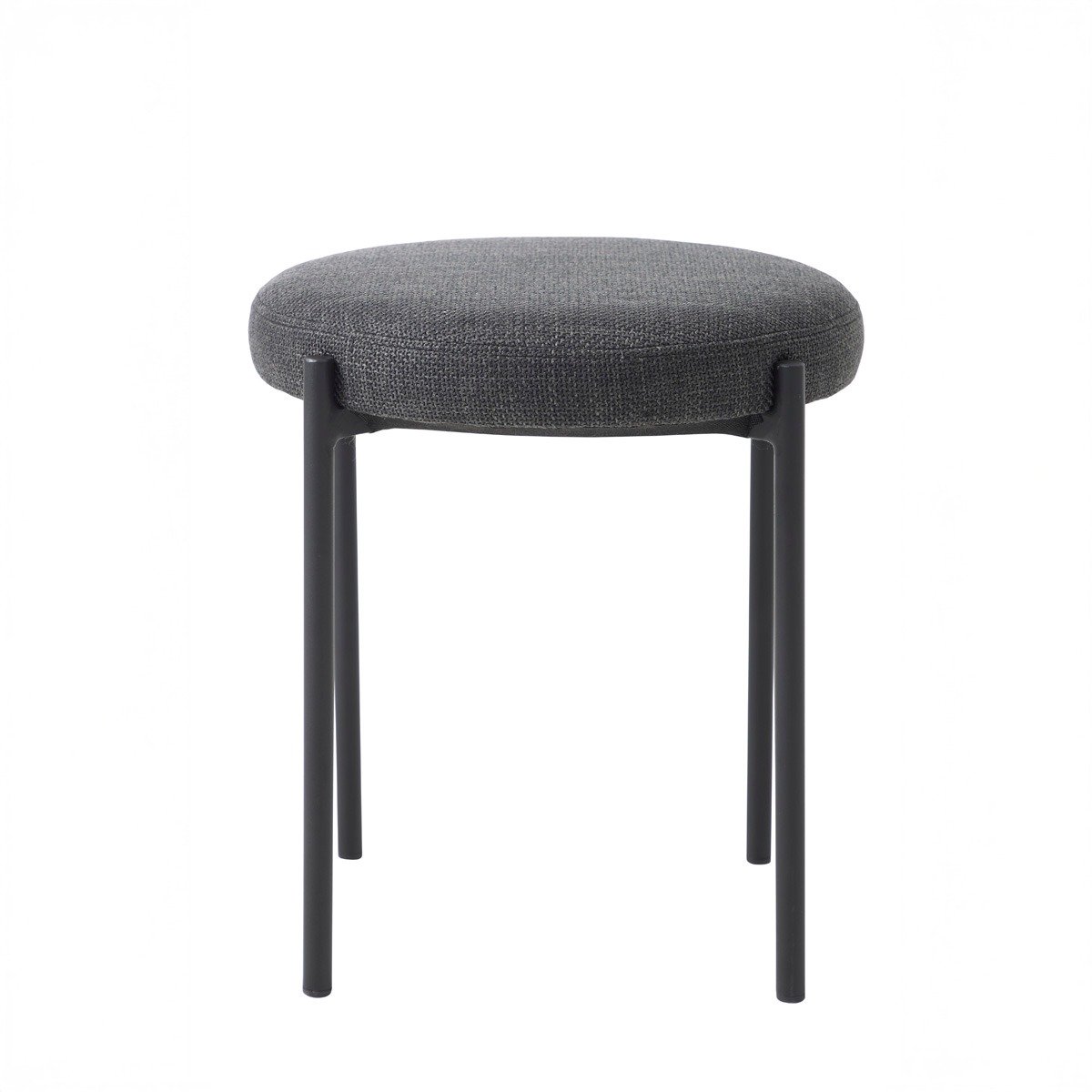 Giga Living Poef Pelican - Donkergrijs Stof - 43,5x44x48cm