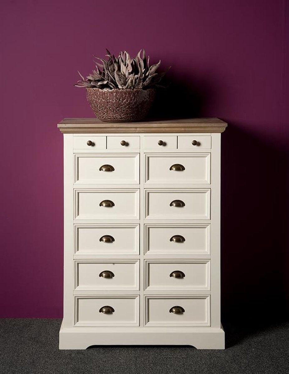 Tower Living Ladekast Fleur - Wit Hout - 88x43x120cm