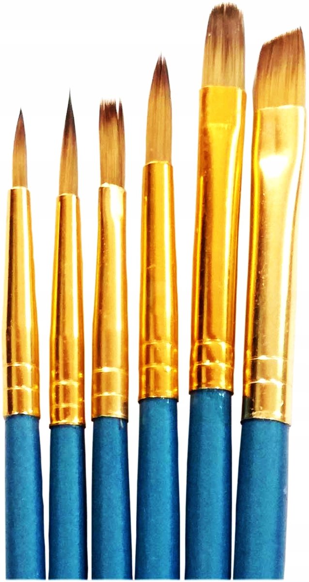 6 Precisie Kwasten Set - Ideaal voor Gedetailleerd Schilderen
