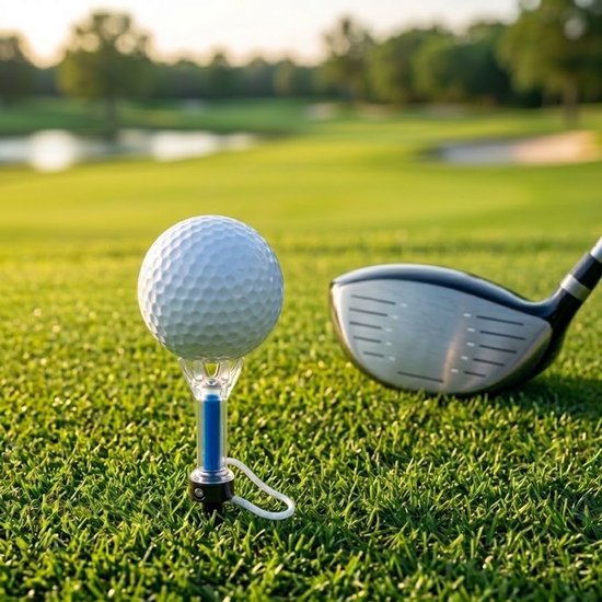 Zwarte magnetische plastic golf tees set 5 stuks 85 mm – golf tees met 360 graden draaibare kop – herbruikbare golf tee – opvallende kleuren – golf accessoires voor training en golfspel — afbeelding 2