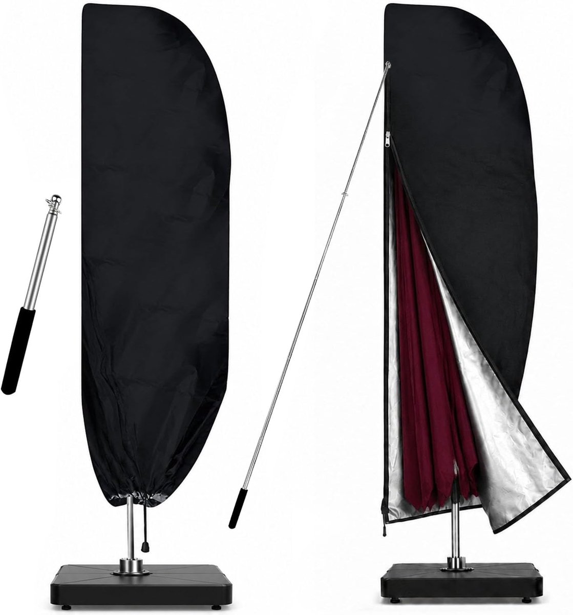 Parasolhoes met Stang - Waterdicht - UV-bestendig - Bescherming tegen wind en sneeuw - ShopVlot