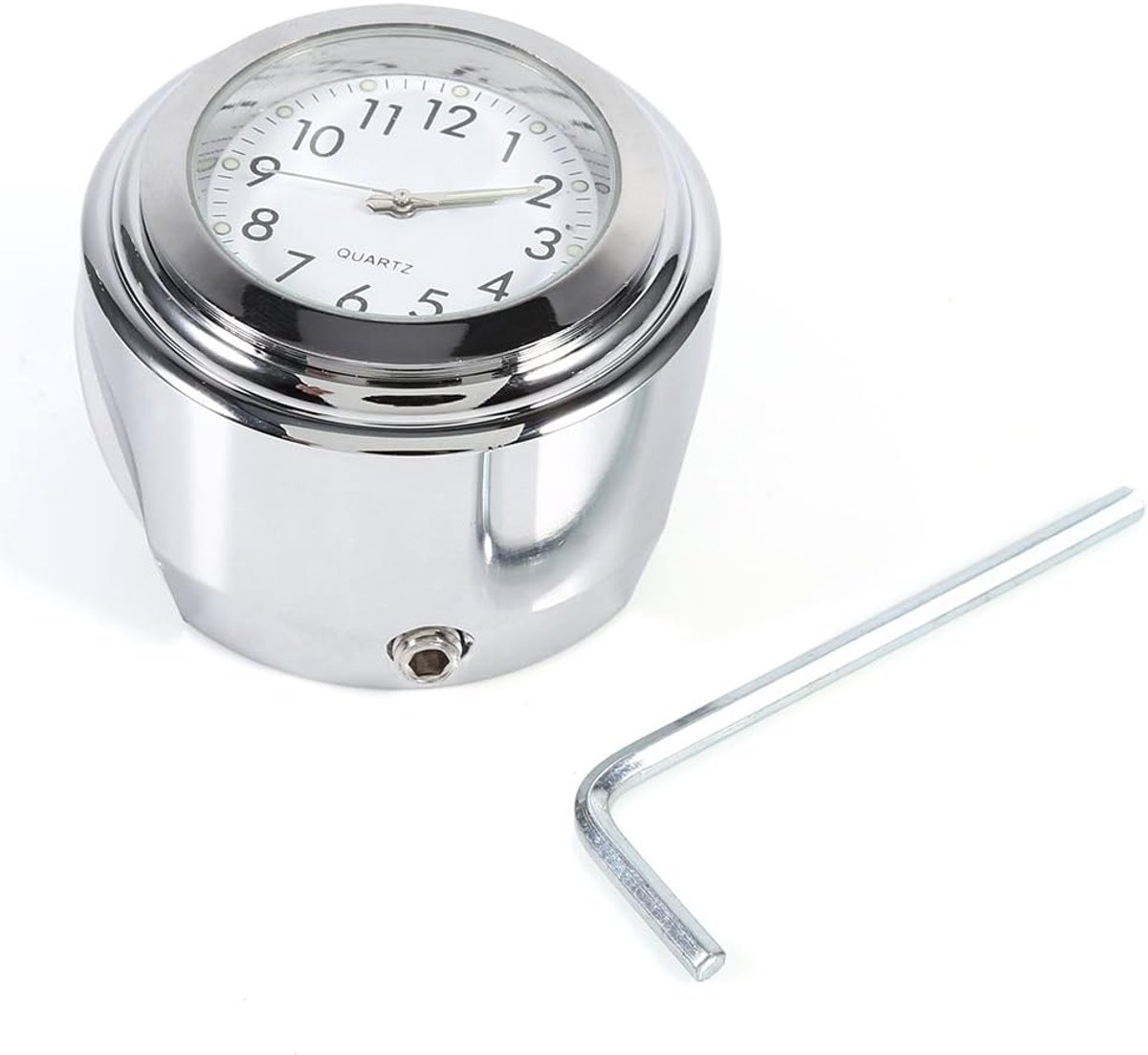 Motorfiets Horloge 7/8 Inch - Aluminium Legering - Waterdichte Klok - Eenvoudige Installatie - ShopVlot