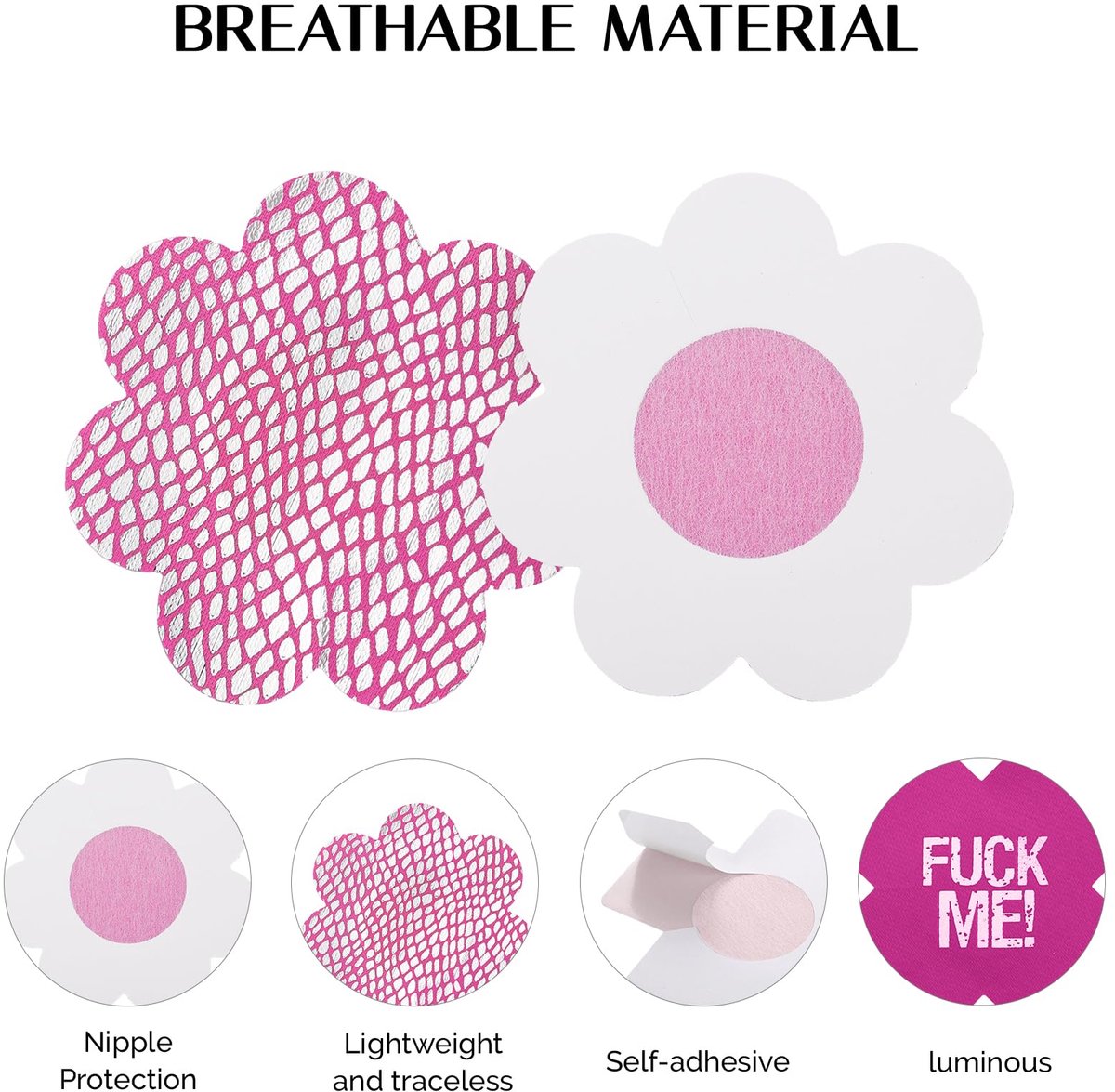Tepelcovers Rave Pack - Wegwerp Plakkende Borstbloemblaadjes - One Size - Perfect voor Feestoutfits - ShopVlot