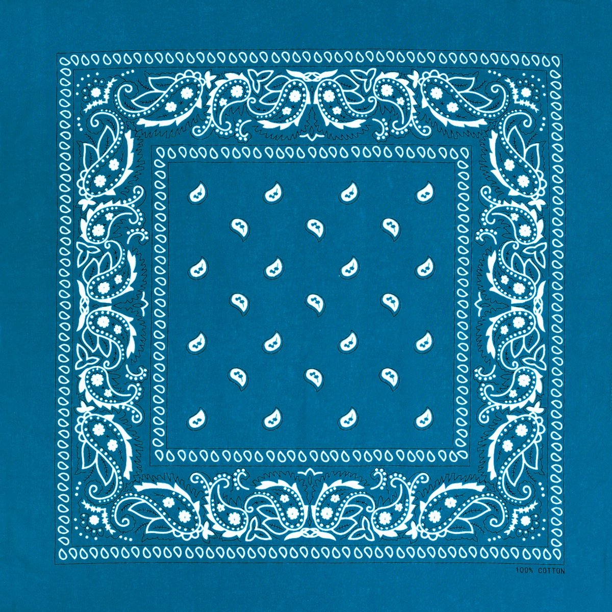 Blauwe Paisley Bandana - Modieuze Katoenen Sjaal voor Iedereen