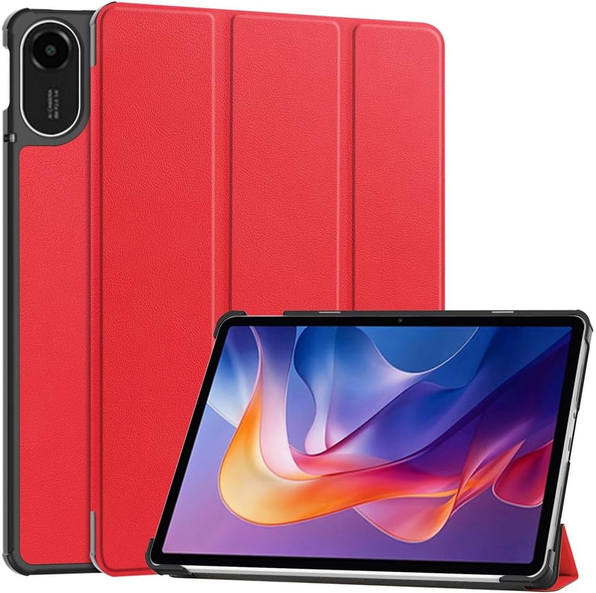 Tablet hoes voor Redmi Pad 2 11" - Ultra dun PU leer - Rood - Bescherming en stijl - ShopVlot
