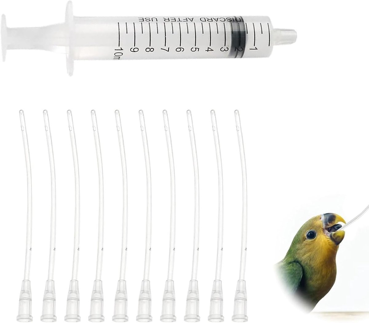 Baby bird feeding spuit set - 3 spuiten - voor het voeden van jonge vogels - eenvoudig in gebruik - ShopVlot