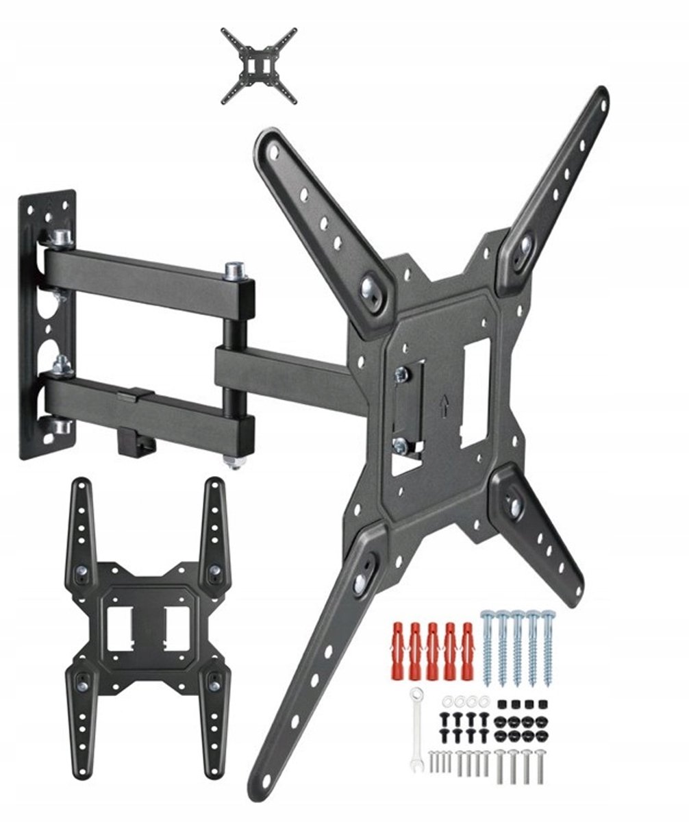Draaibare TV-muurbeugel voor 14-55 inch schermen, 30 kg belastbaar