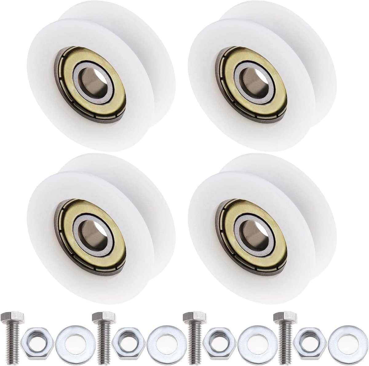 Tuindeur wielen 29mm - nylon met roestvrijstalen lagers - voor schuifdeuren - eenvoudig te monteren - ShopVlot