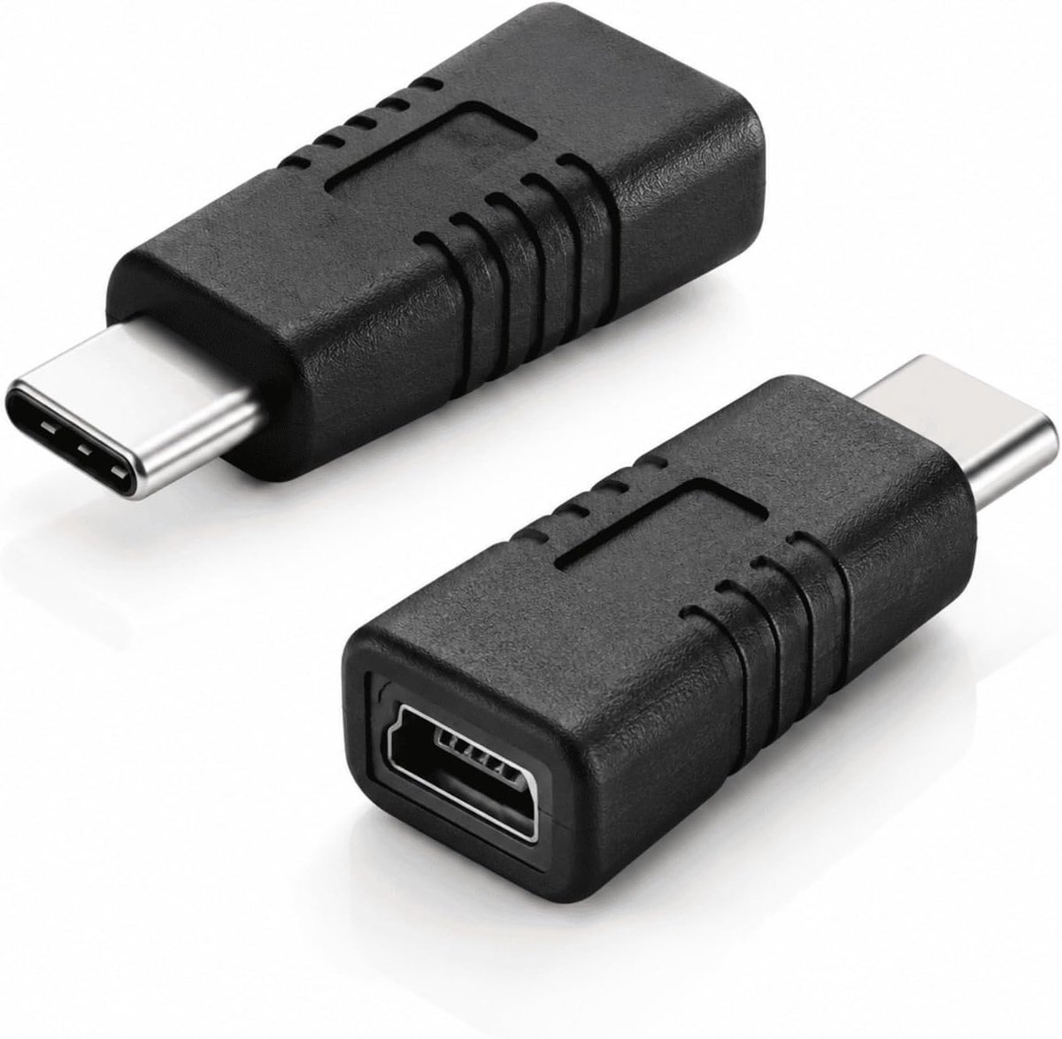 2 stuks USB C naar Mini USB-adapter, type C-stekker naar mini-USB-aansluiting, ondersteunt opladen en - ShopVlot
