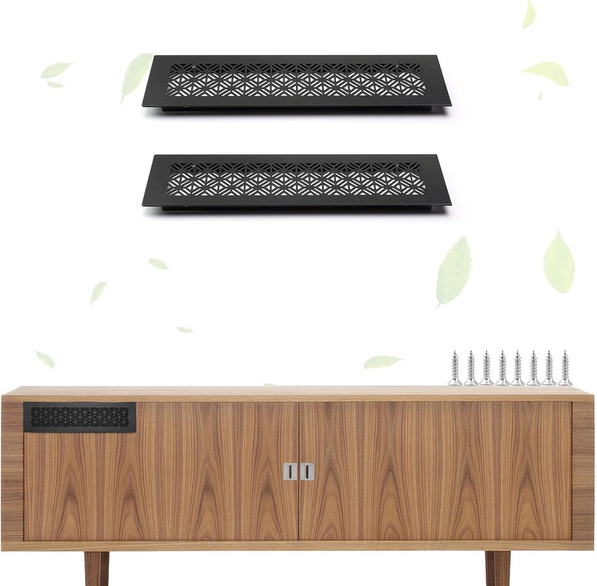 2 stuks rechthoekig ventilatierooster, 150×80 mm ventilatierooster - ShopVlot
