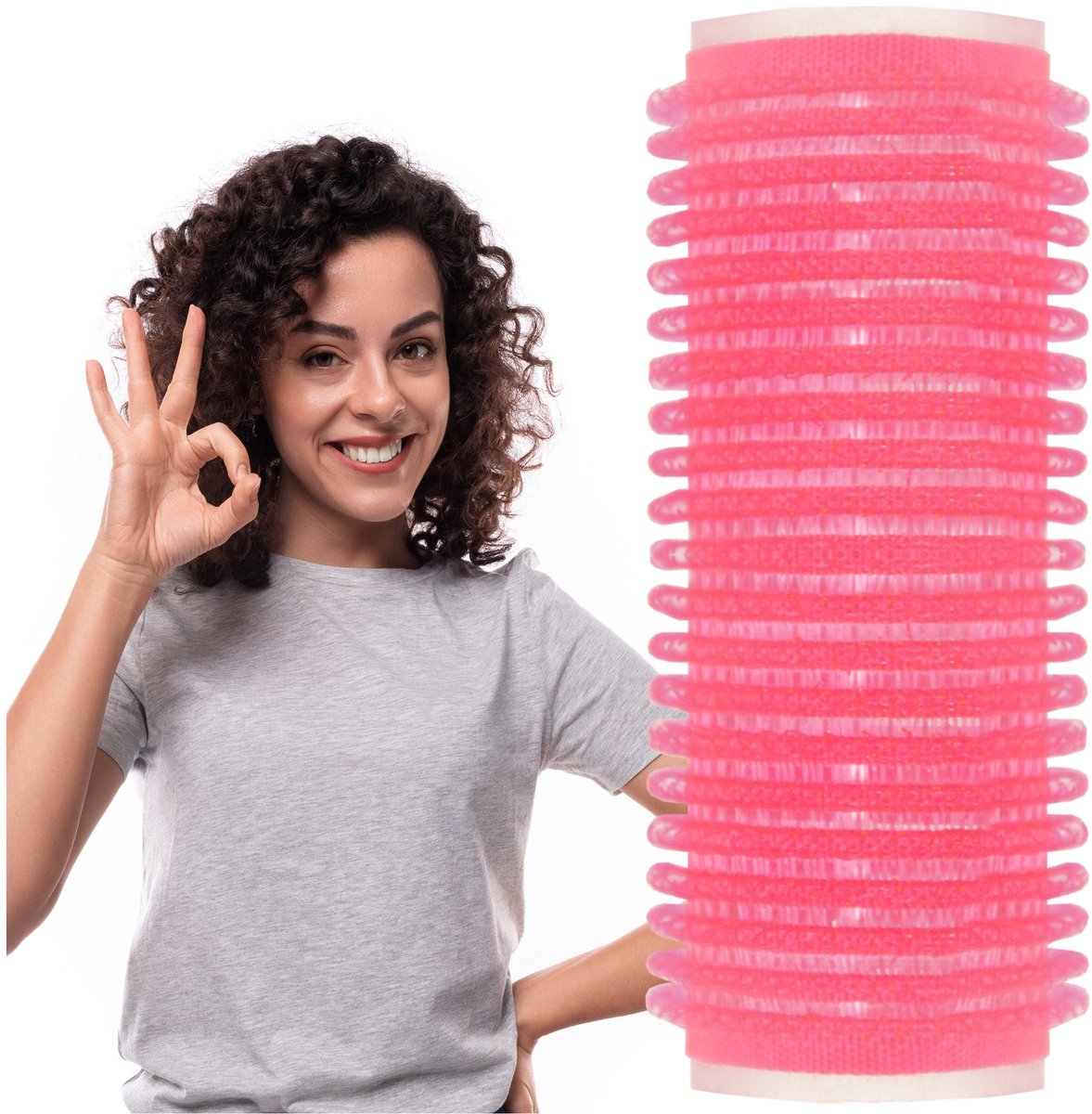 Haarrollers Klittenband 24mm 12 stuks - Voor Volume en Krullen