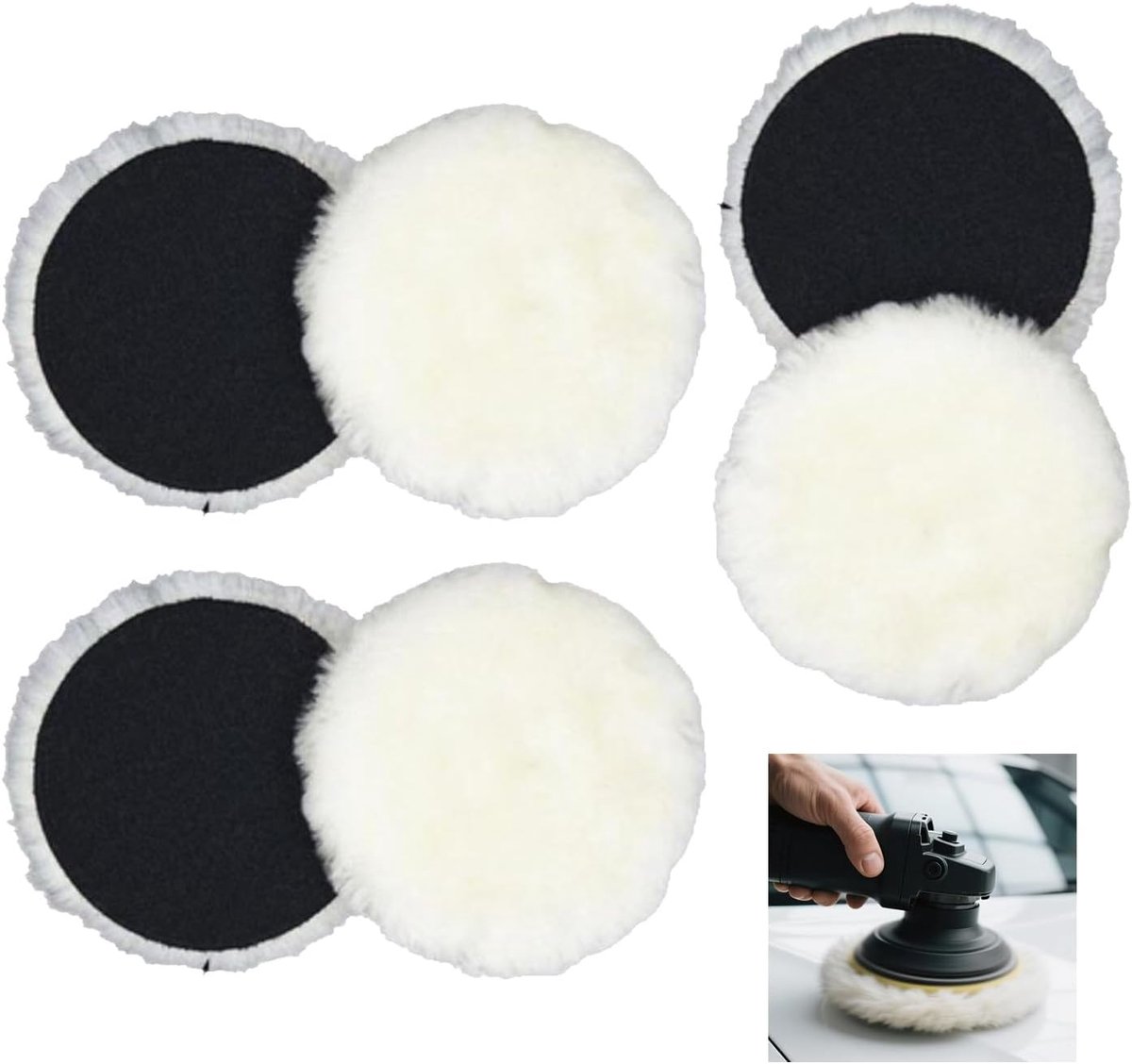 6 stuks polijstpads 125 mm klittenband voor excentrische schuurmachine - ShopVlot