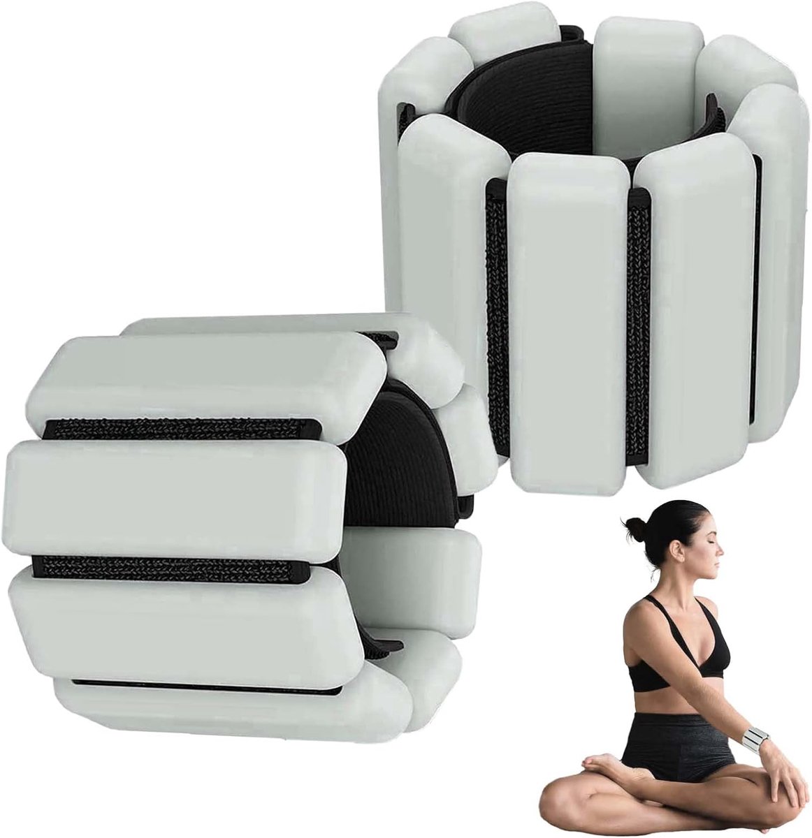 Draagbare gewichtsmanchetten 2 lb - verstelbare siliconen armbanden - duurzame enkelgewichten - ideaal voor yoga - ShopVlot