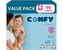 Baby luiers maat 4 (7kg-14kg) - Value pack - 96 stuks - Superabsorberend - Tot 12 uur droog - ShopVlot
