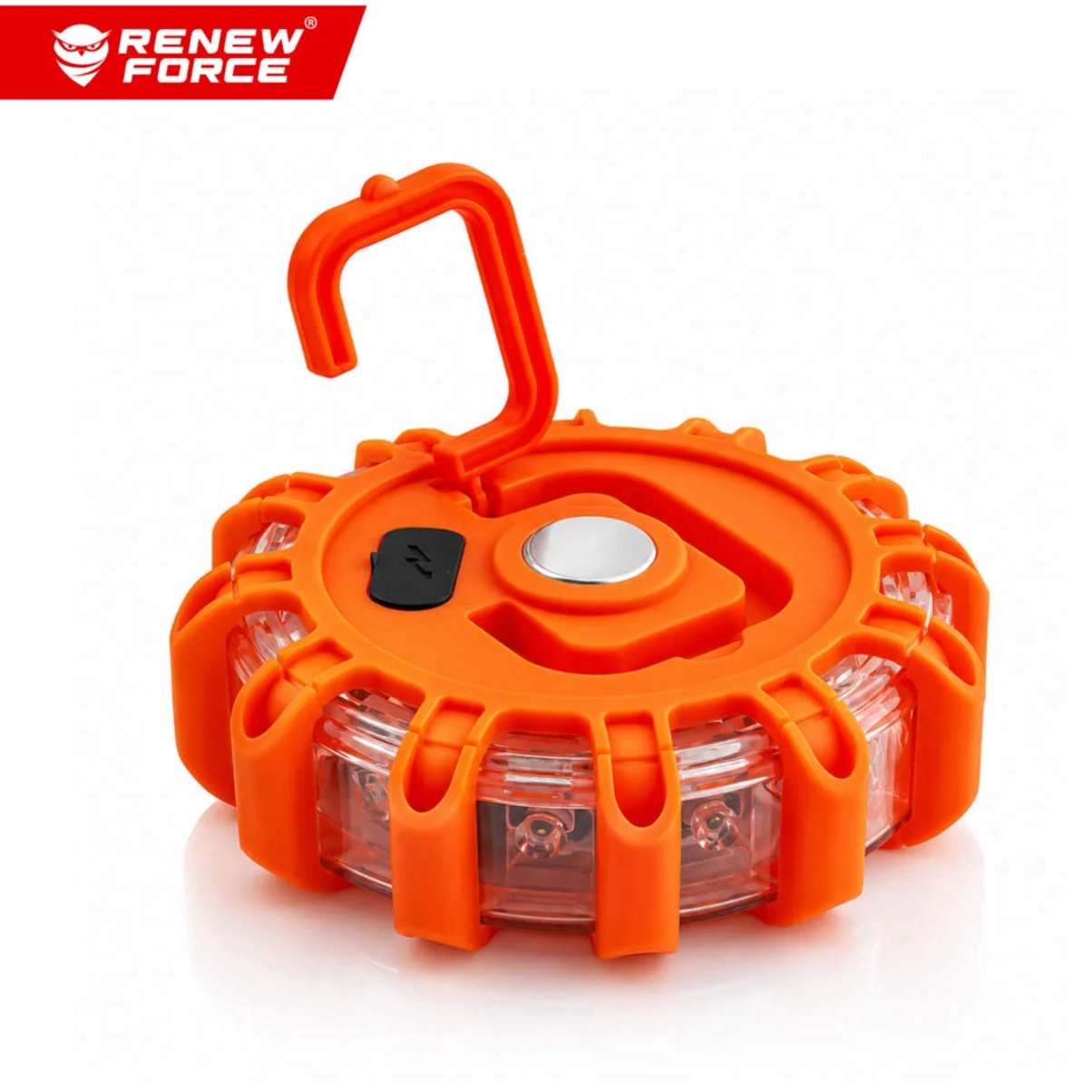 Auto of boot Alarmlichten Set - 3 Stuks - Magnetisch - USB-C Oplaadbaar - Noodpakket - Noodzwaailicht - Waarschuwingslicht - Noodverlichting Auto - Zwaailicht oranje – foto 5