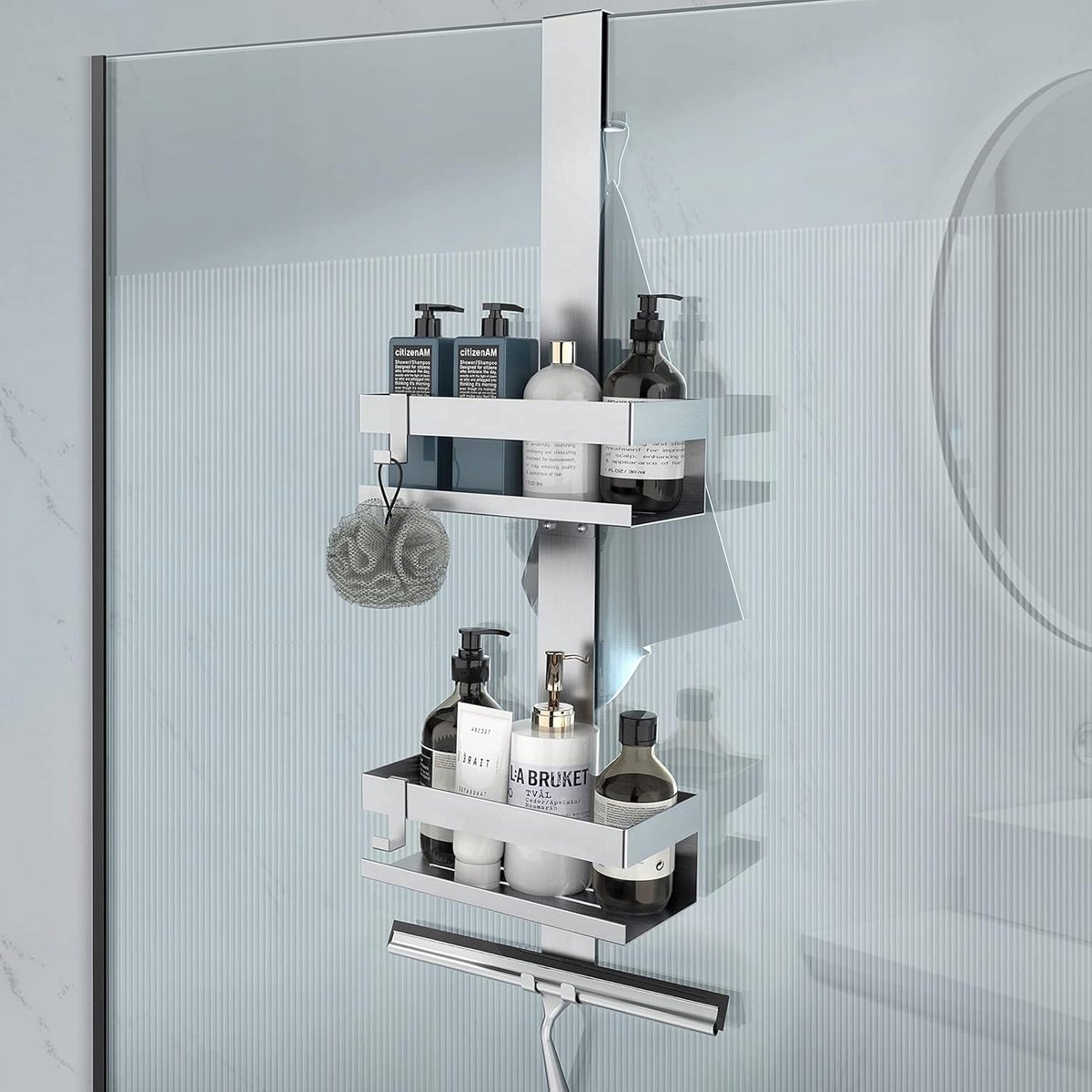 Merkloze Douche Organizer - Hangend Zonder Boren, RVS