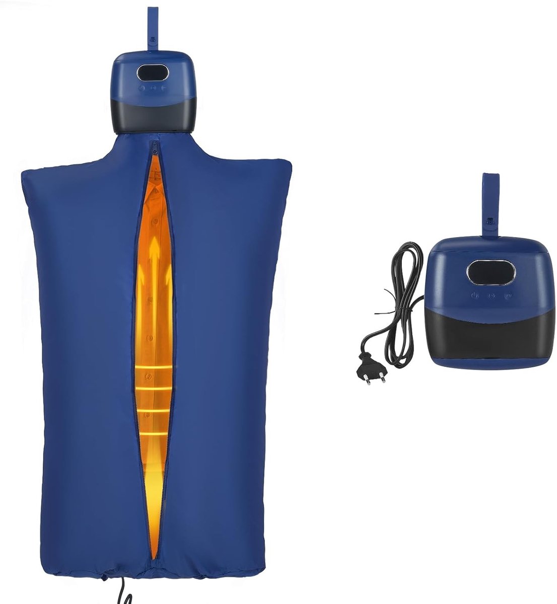 Compacte Warmtepompdroger - Wit - 25 x 15 x 6 cm - Draagbare Droger met Touchscreen - Voor Thuis en Onderweg