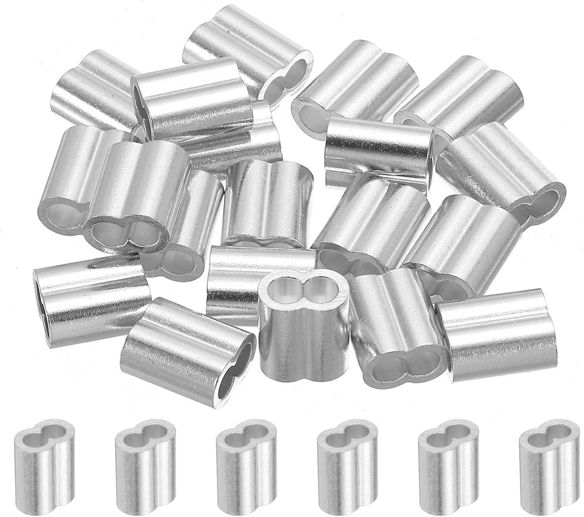 Kabelring 4mm - Aluminium dubbele sleeve - Sterke verbinding - Ideaal voor metalen kabels - ShopVlot