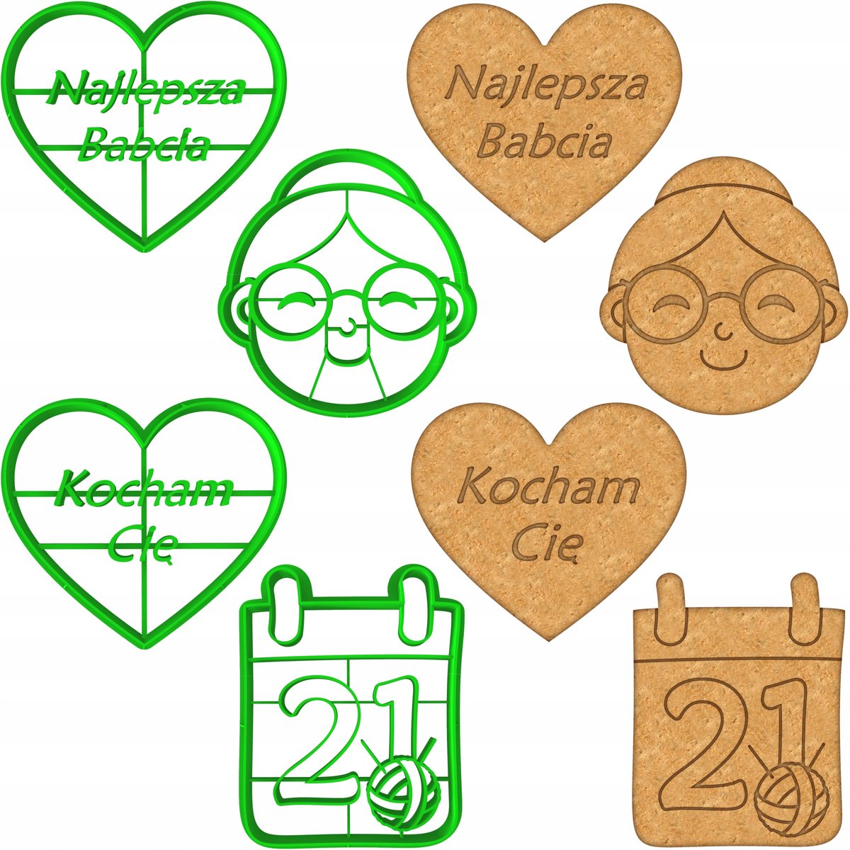 4x Koekjesvormpjes Koekjes & Ontbijtkoek Koekjes Bakvormpjes
