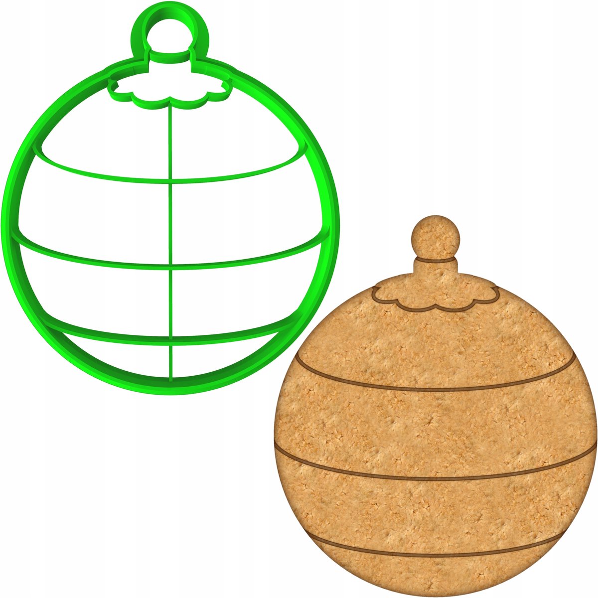 Kerstkoekjesvorm Kerstbal - Bakvorm voor Koekjes en Peperkoek