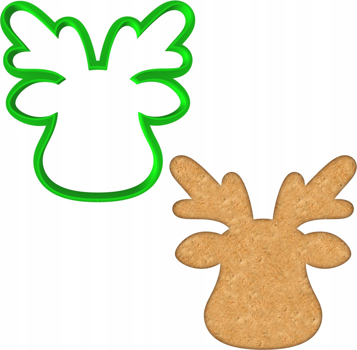 Koekjesvorm Kerst Rendier 8cm - Bakken met Plezier