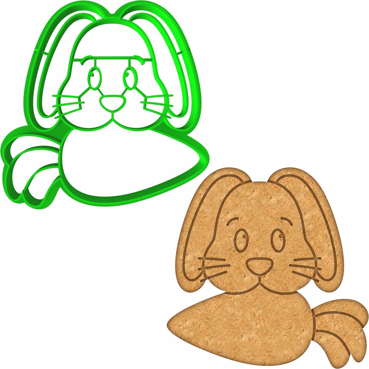 Paas Koekjesvorm - Konijn 8cm - Bakvorm voor Koekjes & Ontbijtkoek