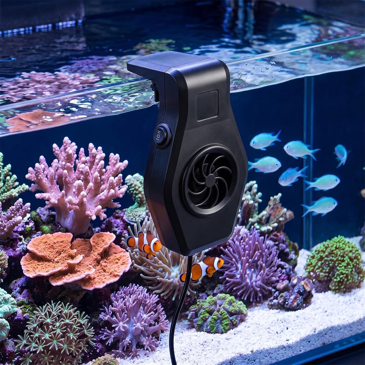 Aquariumkoelventilator - mini-aquariumkoeler - instelbare snelheden - verlaagt watertemperatuur tot 4°C - ShopVlot