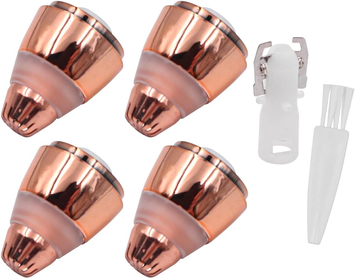 Gezichtshaarverwijderaar vervangkoppen - 8K goud plating - Duurzaam en compact - Ideaal voor dagelijks gebruik - ShopVlot