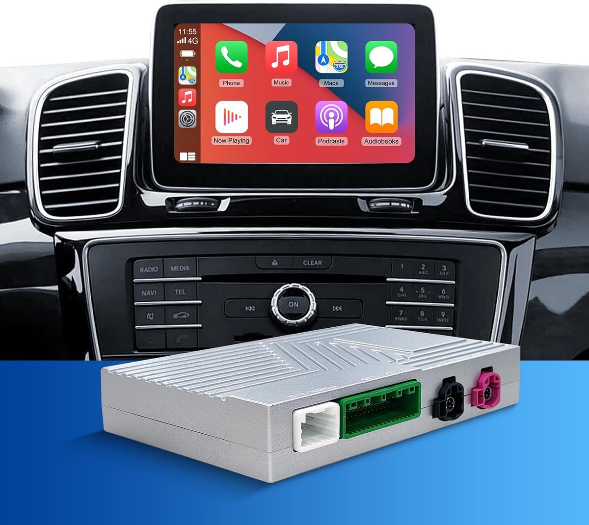 Draadloze CarPlay & Android Auto Retrofit Kit - Plug & Play Upgrade - Compatibel met Mercedes-Benz 2014-2017 - ShopVlot