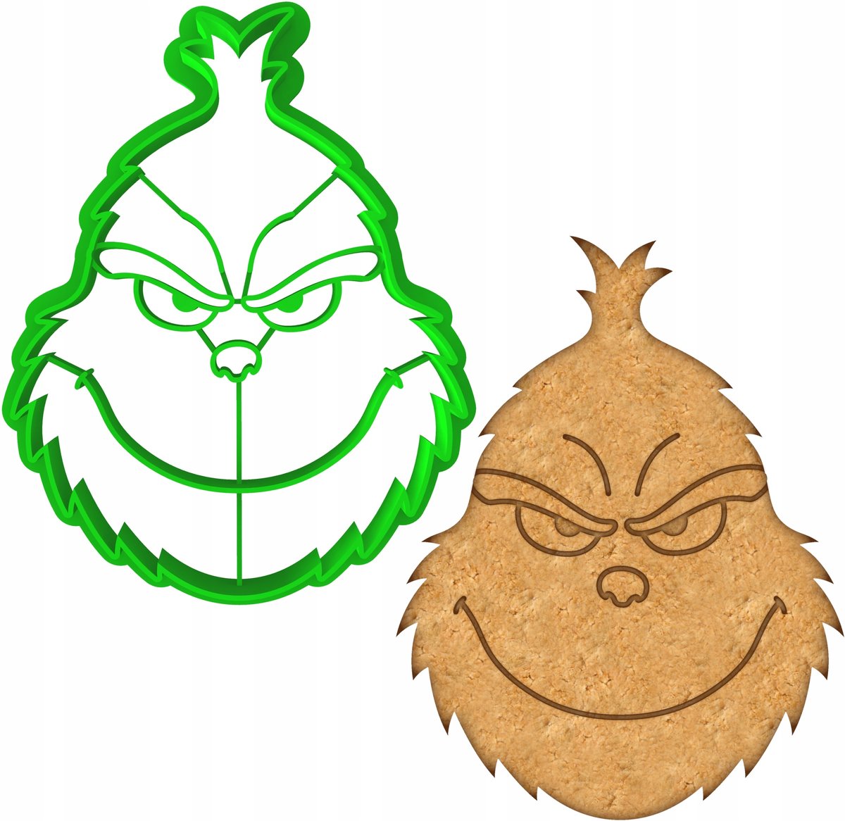 Kerst Koekjesvorm Grinch - Bakvorm voor Koekjes en Peperkoek