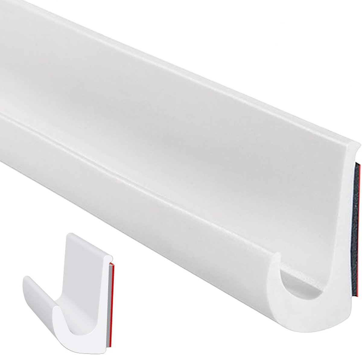 J-vormige regengoot 26mm hoog - zelfklevend PVC - effectieve waterafvoer - houdt je droog - ShopVlot