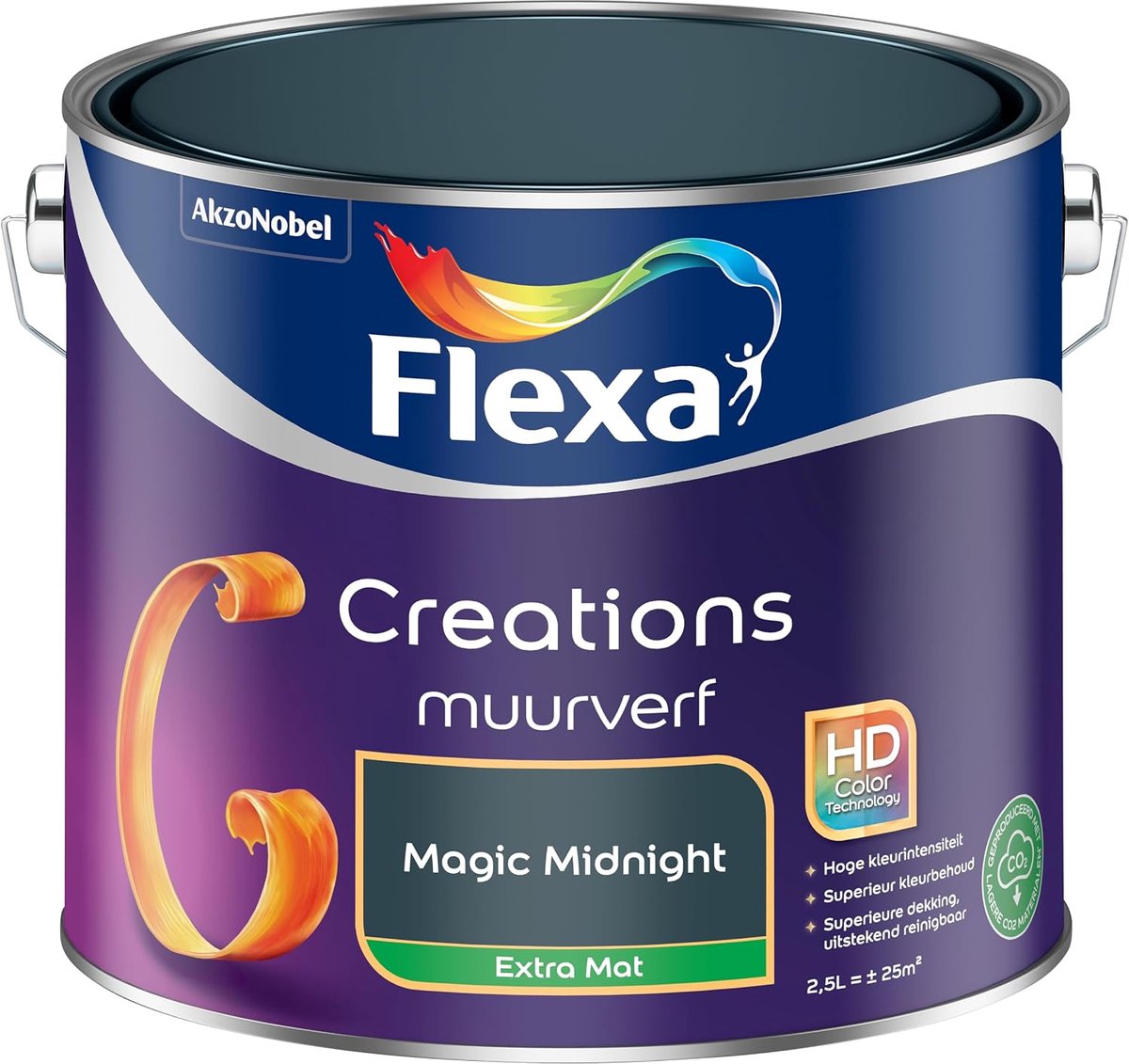 Verf Extra mat - Magic Midnight - Hoge kleurintensiteit - Uitstekende dekking - ShopVlot