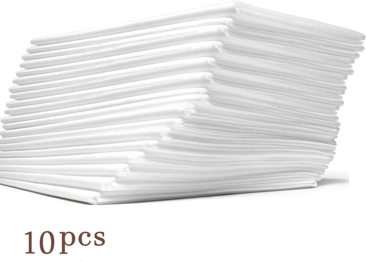 eqivei Pack of 10 White Tablecloth, Disposable Table Cloth for Beer Table, Wedding, Party, Birthday, Beer Tent Set - ShopVlot