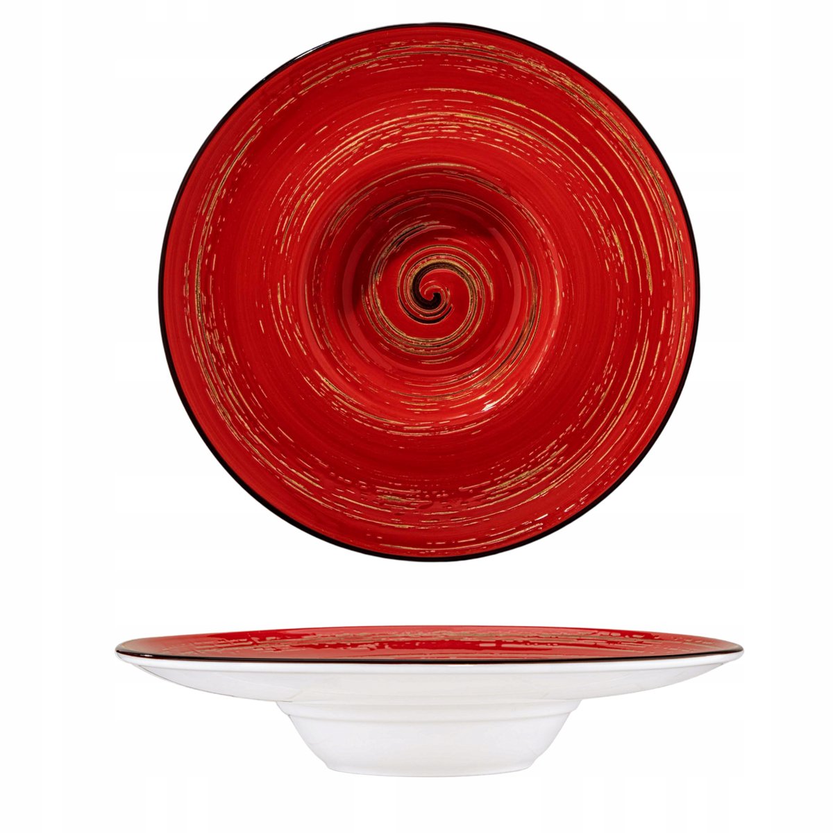 Wilmax Diepe Porseleinen Bordshotel Rood 24 cm - 200 ml