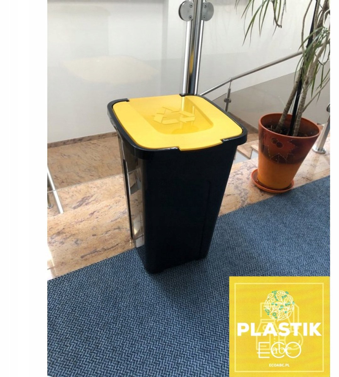 Afvalscheidingsbak 50L Geel - Plastic
