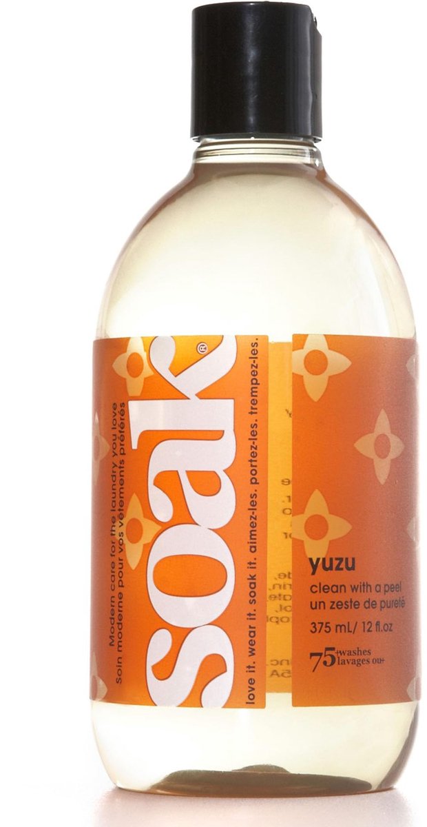 Soak Waszeep – Geen spoelen, plantaardig afgeleid wasmiddel voor handwas - 375 ml/12 fl. oz, 75+ wasbeurten (Yuzu) - ShopVlot