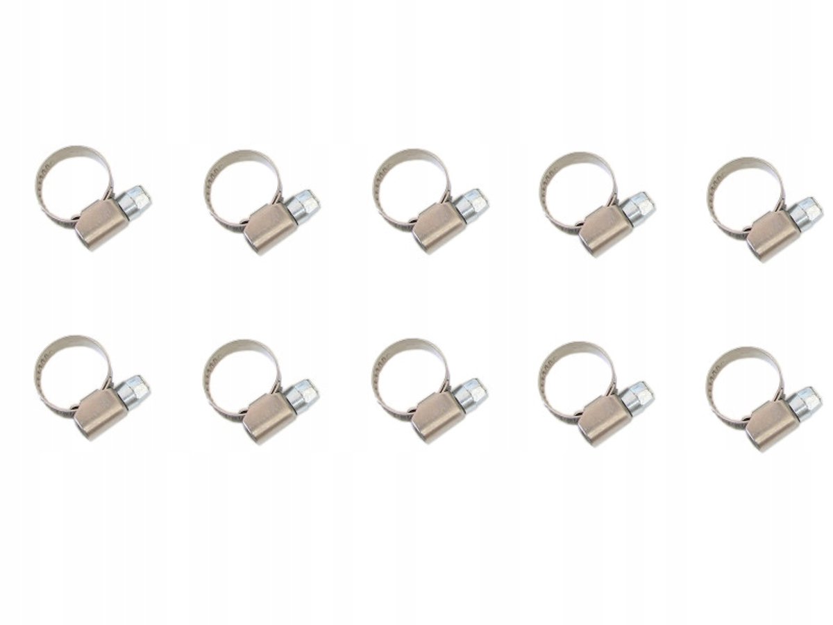 Roestvrijstalen Slangklemmen 22-32mm, 9mm Breed, Set van 10