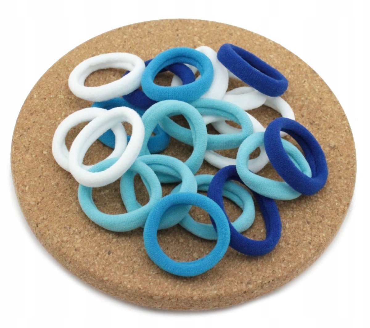 Elastische Haargummis Lycra 3 cm Błękitny Mix 25 Stuks