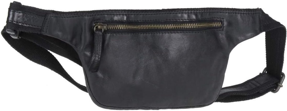 Heuptas 24 x 15 cm - Leer - Zwart - Perfect voor onderweg - ShopVlot