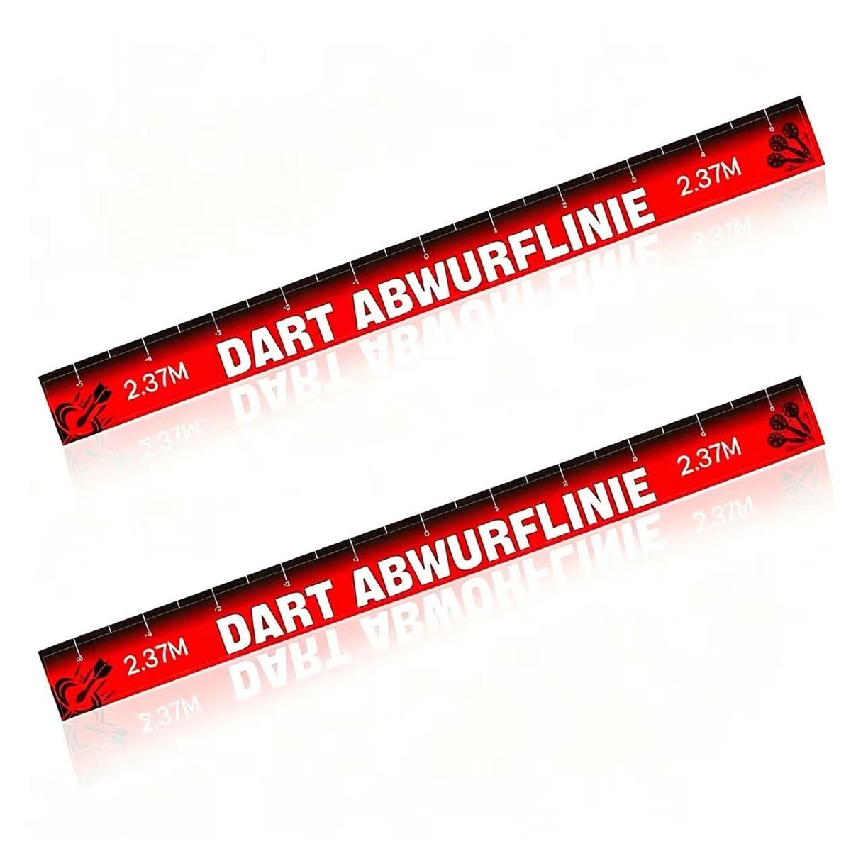 Dart Abwurflijn Stickers 2 Stuks 56x5cm - Zelfklevende Dartmarkering