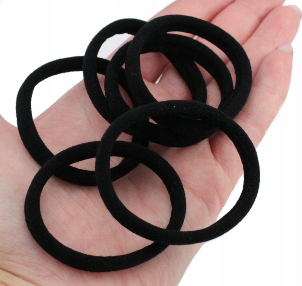 Lycra Haarbandenset - 6 Stuks - Extra Elastisch & Sterk - Zwart