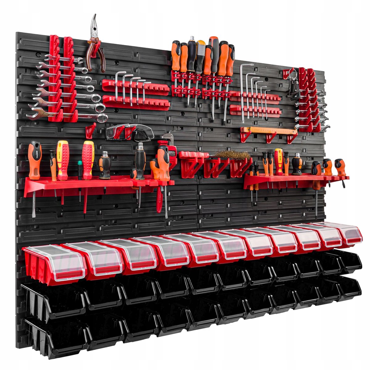 Werkbank Gereedschapspaneel 115x78 cm met 33 Bakken en Houders