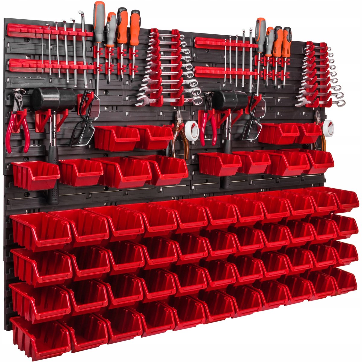 Gereedschapsbord 115x78cm met 56 Bakjes & Ophanghaken - Werkplaats Organizer