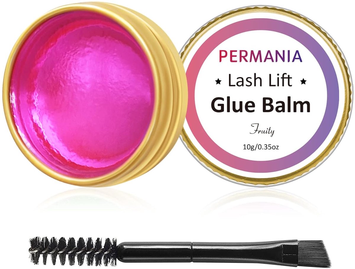 PERMANIA Wimperlifting-lijm, wimperlifting-lijm, wenkbrauwlijm, 10 g, zoete perziksmaak, sneldrogende wimperliftlijm - ShopVlot