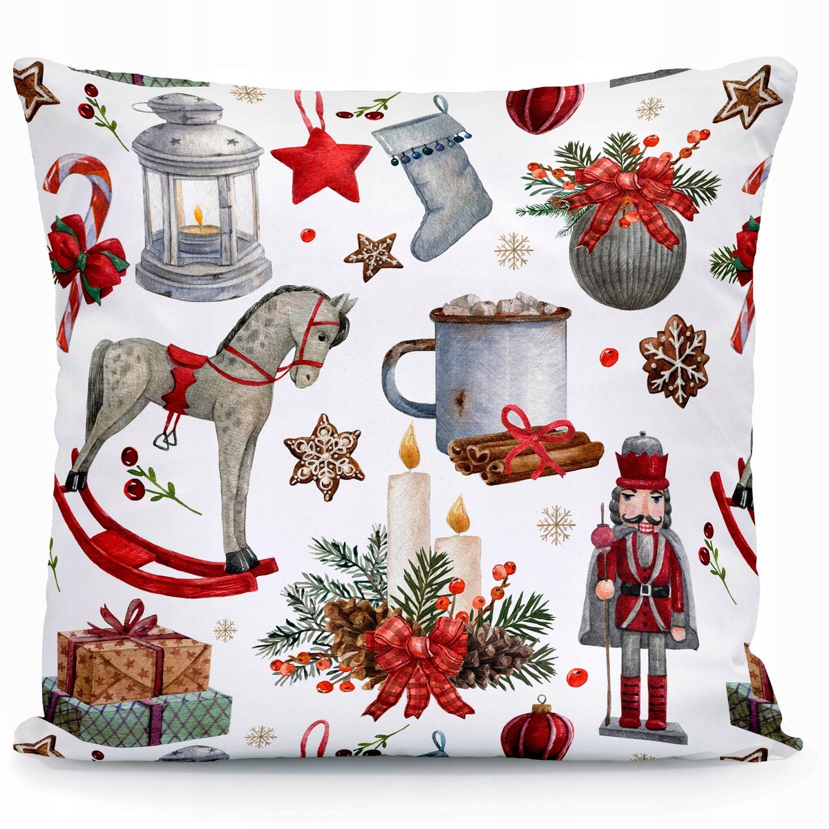 Decoratieve Kussenhoes 40x40 cm - Zachte Velours met Paardjes