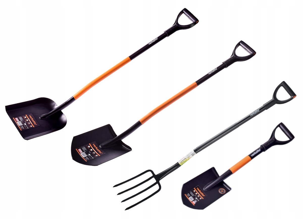 4-delige Tuinwerktuigen Set: Schep, Spade, Vork en Woelbak