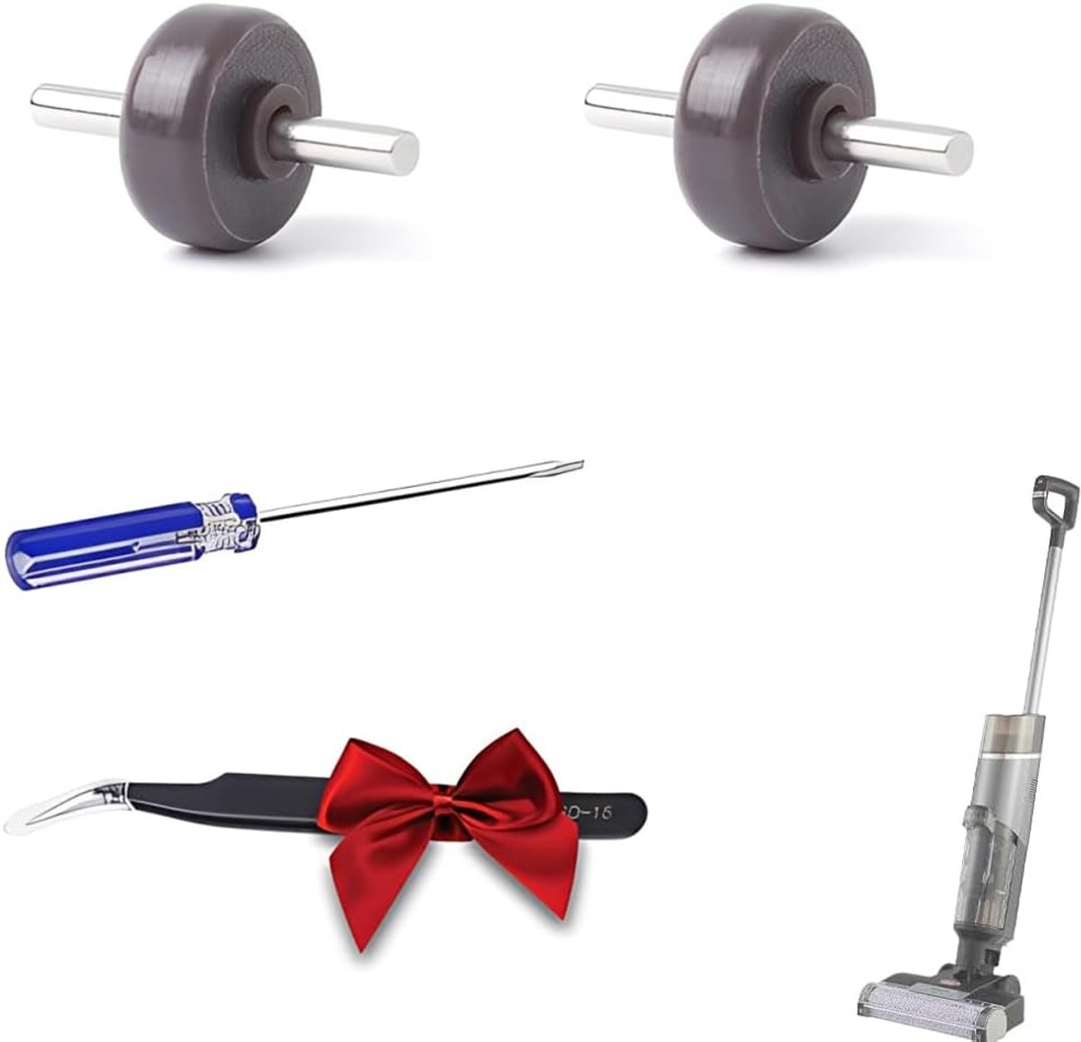 1 set voorwielen voor stofzuiger, reparatieset assen en wielen voor Dyson serie V6, V7, V8, V10, V11, V15, hoge - ShopVlot